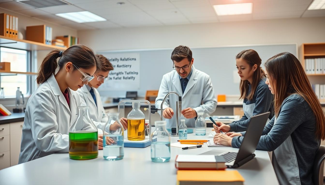 Student using learning strategies while studying