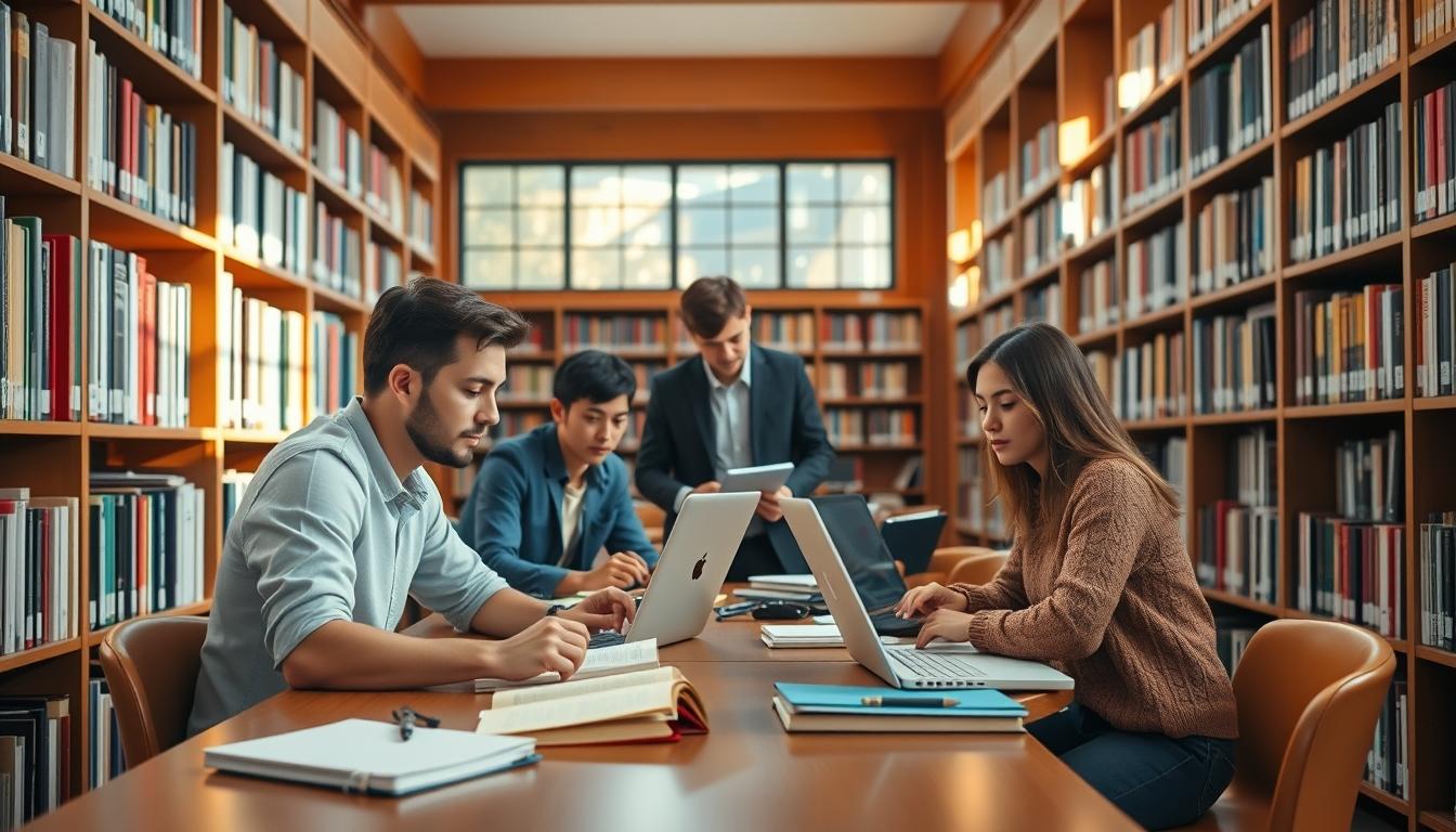 Student preparing for exams with study materials